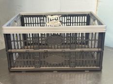 6x Collapsible Plastic Storage Crates