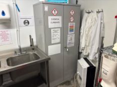 Metal Cupboard with Contents