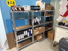 3x Metal Racking Bays with Contents (Documents Not Included), NO RESERVE