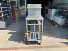 Stainless Steel Mobile Tray Table