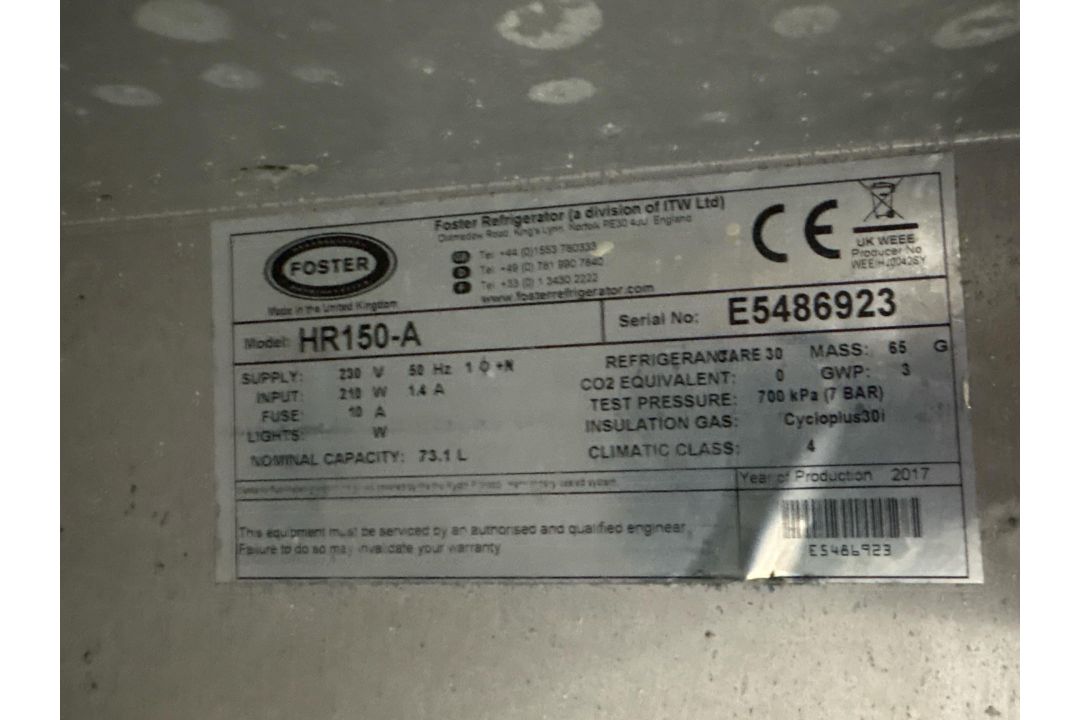 Foster HR150A Undercounter fridge - Image 2 of 5