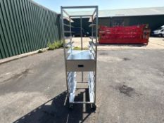 Stainless Steel Tray Rack and Contents