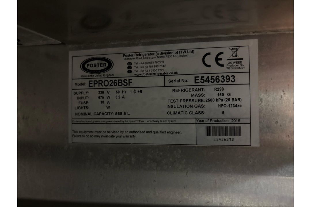 Foster EPro26BsF Freezer - Image 6 of 7