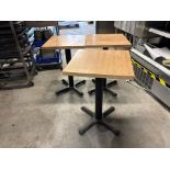7 x Small Square Wood Tables