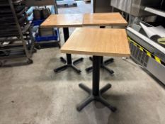 7 x Small Square Wood Tables