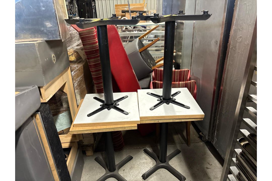 7 x Small Square Wood Tables - Image 4 of 4