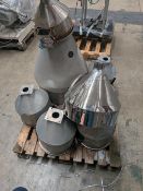 Assorted Stainless Steel Hoppers and Throats