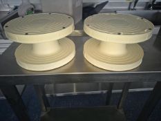 Plastic Cake Stands x2
