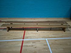 Wooden Gymnasium Bench x2