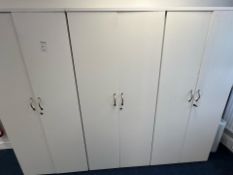 White Wooden Double Door Cupboard