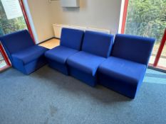 Blue Fabric Chairs X4