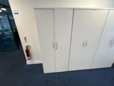 White Wooden Double Door Cupboard