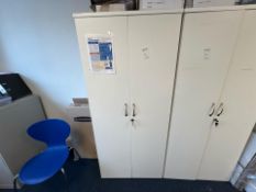 White Wooden Double Door Cupboard