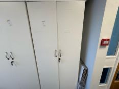 White Wooden Double Door Cupboard