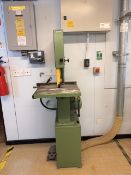 Floor-Standing Bandsaw – Green Cabinet, NVR Controls, Dust Extraction, No Reserve