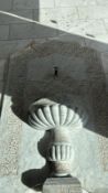 Fountain Basin with Arabic Style Calligraphy, Possibly Marble or Reconstituted Marble