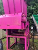 Industrial Shredder System, Infeed Hopper, Hammer Mill, Elevator Conveyor & Control Panel