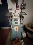Benchtop Thickness Planer on Fabricated Steel Pedestal Cabinet, No Reserve