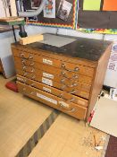 Wooden Flat File / Plan Chest – 7-Drawer, A3/A4/Grey Board/Tracing Paper Storage, No Reserve