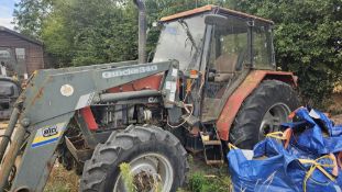 Case IH 4210 Tractor with Quicke 340 Front Loader & Pallet Forks