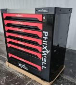 Phixwell XXL Professional Tool Cabinet (Model XT-802), Fully Loaded, 7 Drawers & Cupboard