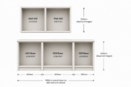 Base & Wall Kitchen Run — Comprising of 5 units