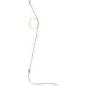 Wire Ring Lamp Gold And Cream – H208cm x D32cm