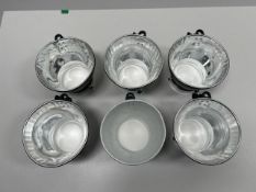 Assorted Studio Light Reflector Bowls With Mounting Clips x6 Various Sized Cones.