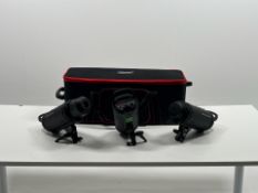 Set Of Three Genesis 250 Studio Flash Heads With Carry Case Model - Genesis 250 – Untested