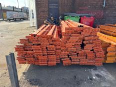 10 Bays Of Boltless Pallet Racking, Dismantled, Includes 11 frames and approx 150 orange Beams