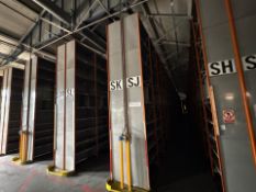 82 Bays Of Back To Back Racking Shelving To Include 84 Frames and 730 Shelves