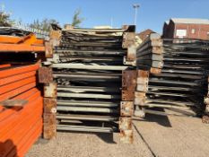 12 Bays Of Boltless Pallet Racking, Dismantled, Includes 13 frames and 180 Beams