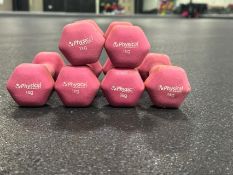 Set Of 6 1KG Physical Dumbbells