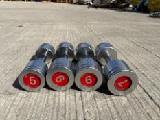 Assorted Metal Escape Dumbbells x4