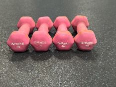 Set Of 4 1KG Physical Dumbbells