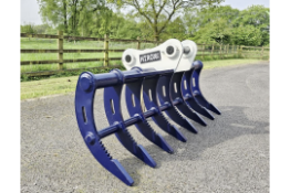 Hirox rake to suit 13 ton machine on 65mm pins  Location - BURY (BL0) ref: 210825 Viewing - Stric