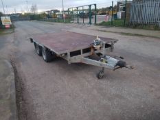 Indespension 12ft Twin Axle Braked Flatbed Trailer