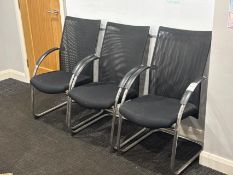 Set Of 3 Black Chairs - No Reserve