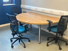 Semi Circle Table And 3 Chairs - No Reserve