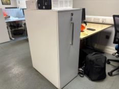 White Locking File Cabinet - No Reserve