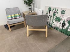 Pair Of Grey Chairs - No Reserve