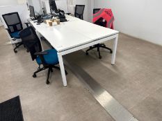 Double Office Desk And 2 Desk Chairs - No Reserve