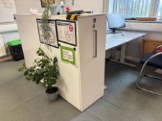 White Locking File Cabinet - No Reserve