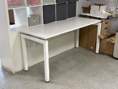 White Metal Framed Table- No Reserve