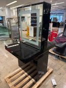 Double-Sided Beauty Station with Illuminated Mirror, No Reserve