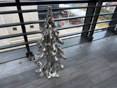 4ft Silver Abstract Christmas Tree, No Reserve