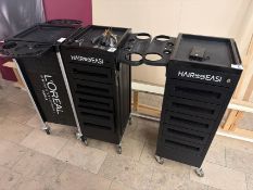 3 x Mobile Stylist Stations, No Reserve