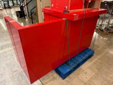 Premium Hi-Gloss Red Serving Counter with Inset Till Pod, No Reserve
