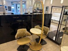 Double-Sided Hairdressing Station with 2 Adjustable Chairs, No Reserve