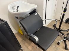 Hair Wash Station with Chair, Basin and Tap Set, No Reserve